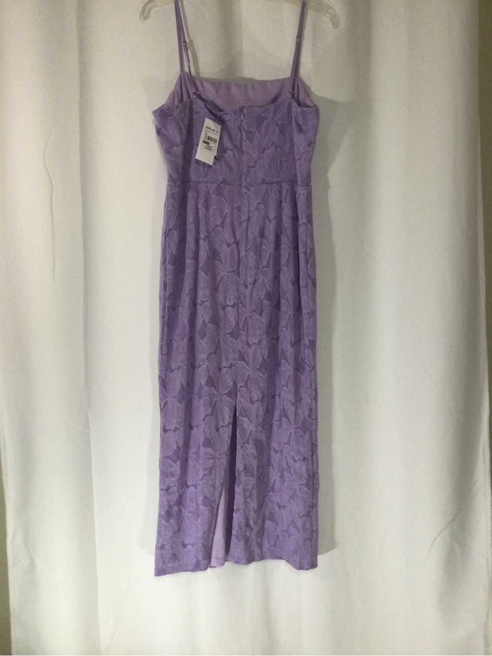 Lilac Lace Strappy Midaxi Dress - Size US 12